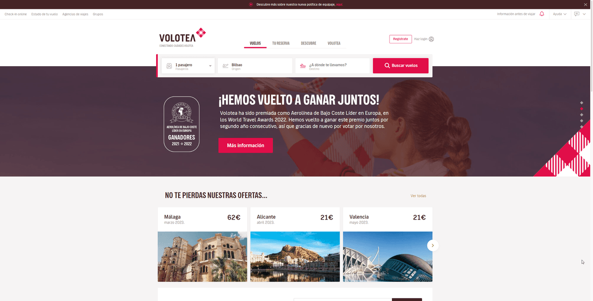 Volotea web apps